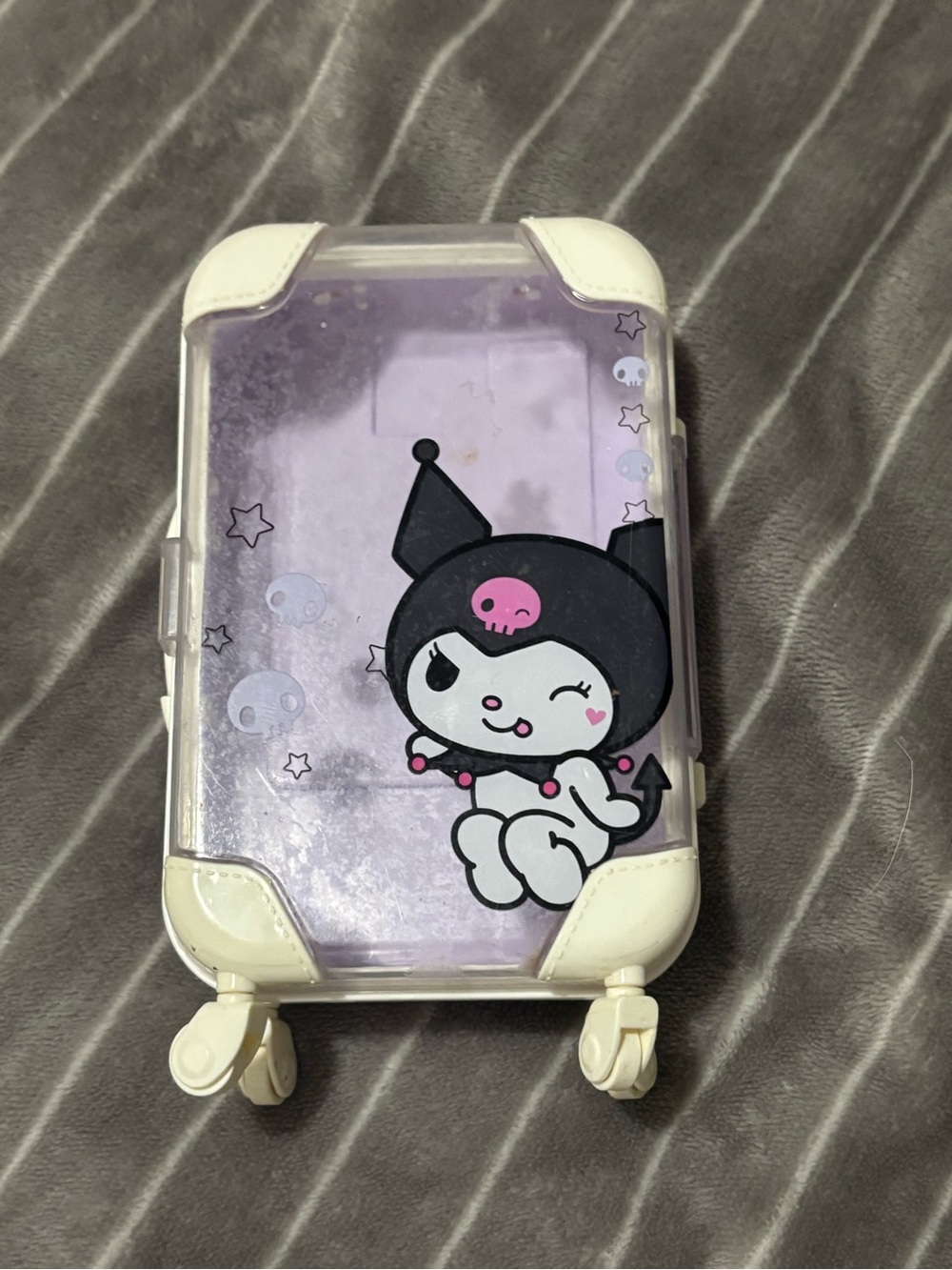 Kuromi Purple Clear Bracelet Case with Pink & Black Accents
